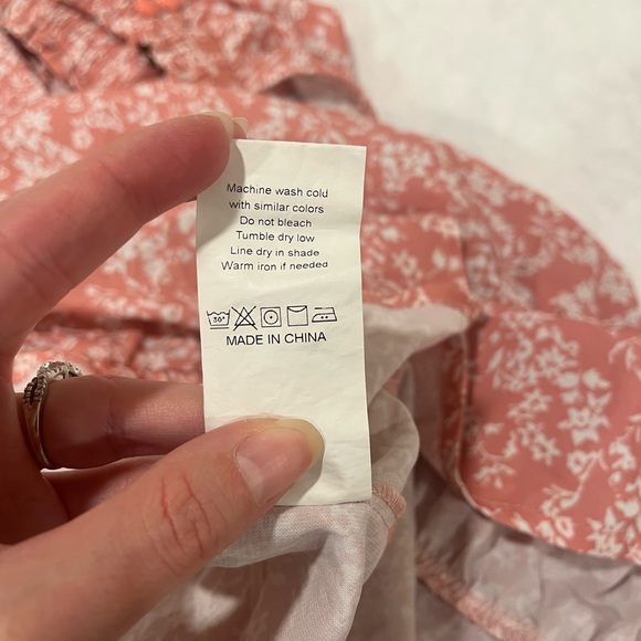 Floral Halter Neck Tiered Mini Dress in Pink - Medium - Picture 7 of 7